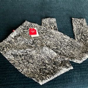 Spanx Girls Faux Leather Snakeskin Leggings Size 10/12 NWT